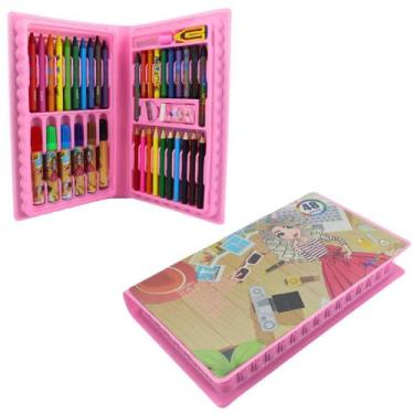 Imagem de  Maleta De Pintura Infantil Estojo Material Escolar 48 Peças - Union