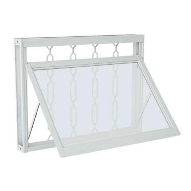 Imagem de Janela Maxim-Ar Grade Elo em Aço 60 x 100 x 8 cm 1 Folha Pratika Sasaz