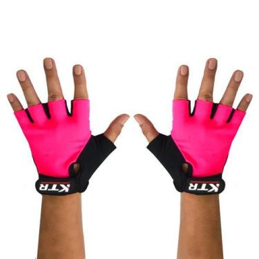 Imagem de Luva Ciclismo Bike Academia Meio Dedo KTR Sport M Rosa