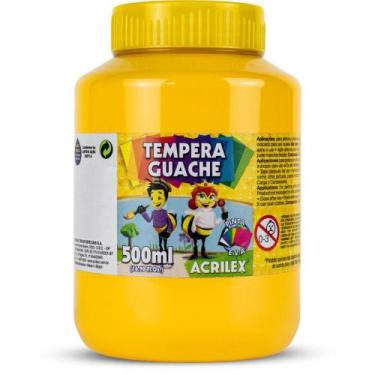 Imagem de Tinta Guache 500ML Amarelo Ouro Caixa com 06 Unidades - Acrilex