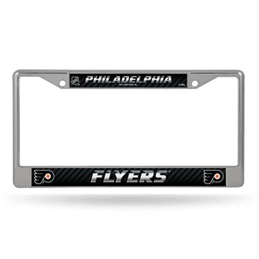 Imagem de Rico Industries NHL Philadelphia Flyers 30,48 cm x 15,24 cm Moldura cromada prata 30,48 cm x 15,24 cm - Acessório de automóvel para carro/caminhão/SUV