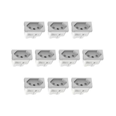 Imagem de Kit 10 Modulos Tomada 20A S70203174 Alumínio Orion Schneider