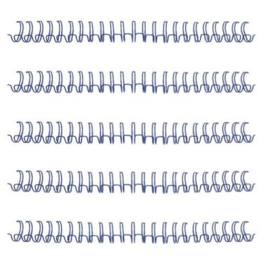 Imagem de Wire-o Encadernação 2x1 15,9mm 23 anéis  5 unidades - garra, Azul