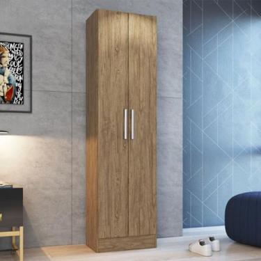 Imagem de Armário Multiuso 2 Portas 5 Prateleiras Rp1200 Wood - Decibal, Marrom 