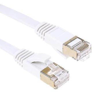 Imagem de Cabo de Rede Ethernet Cat7 Banhado a Ouro - 15m, 10Gbps, Ultrafino e P