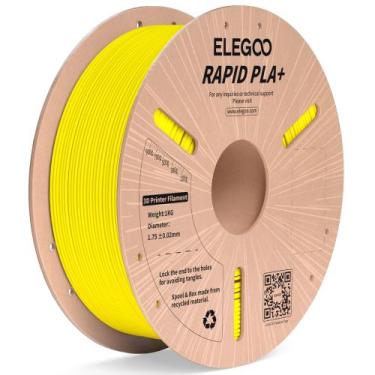 Imagem de Filamento PLA 1,75mm Amarelo - ELEGOO Rapid PLA Plus 1kg