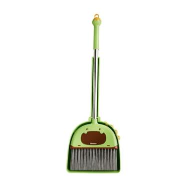 Imagem de Kokiya Crianças Limpando Broom Dustpan Conjunto de limpeza Princadeiras para crianças Broom e lixo, Conjunto de Vassoura