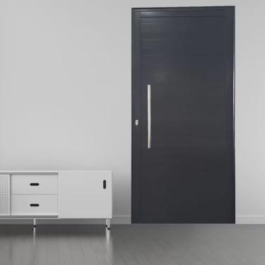 Imagem de Porta Pivotante de Alumínio 210 x 120cm com Puxador Veneza Esquadrias Bergamo