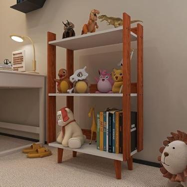 Imagem de Movlar, Nicho Organizador de Brinquedos Infantil Movlar - Mod.0704 Cor:Nature/Branco