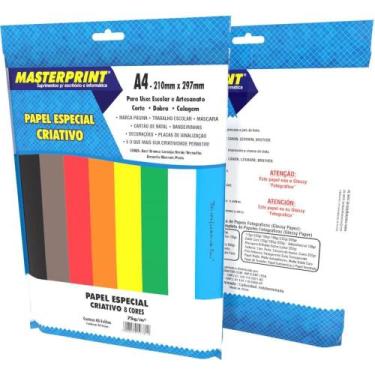 Imagem de Papel A4 Color Criativo 8 Cores 75G Pacote com 45 Folhas - Masterprint