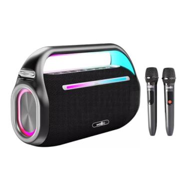 Imagem de Caixa de Som Portátil Bluetooth 80W LED RGB c/ 2 Mic IPX4 X40 Imenso