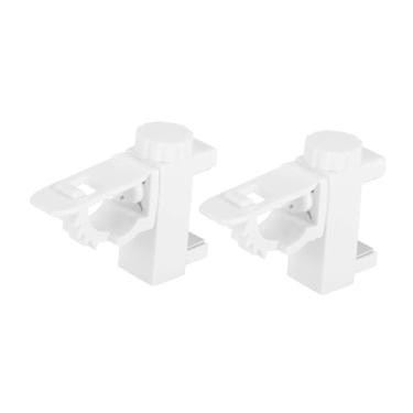 Imagem de Fenteer 2 peças suportes de haste de cortina suportes de fixação braçadeira ajustável de haste de cortina para quarto