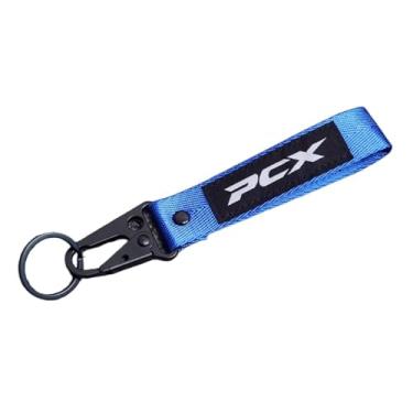 Imagem de jininshengxindianzi Motorcycle 3D Embroidery Keychain KeyRing Accessories Compatible With PCX 125 150 160 PCX125 PCX150 PCX160 2010-2021 2022(Blue 1 piece)