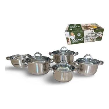 Imagem de Conjunto Panela 5 Pçs Aço Inoxidável P/ Fogão Indução E Gás - Sa, Song