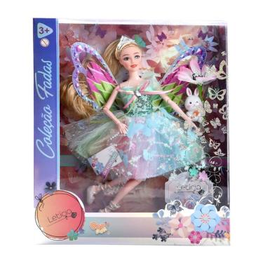 Imagem de Boneca Leticia Colecao Fada - Vestido Rosa TERRACO