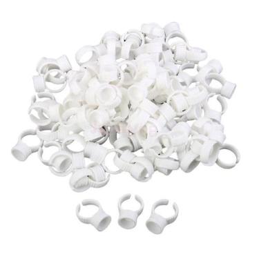 Imagem de Kit 100 Anel Porta Cola Para Alongamento De Cílios Fio A Fio - Mr Vend