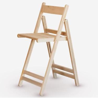Imagem de Cadeira Bistrô Dobrável Em Eucalipto Sem Pintura - Marcenaria Real