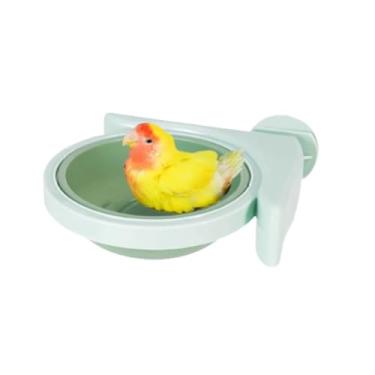 Imagem de CXYYXF Banheira de pássaros para gaiola multifuncional estilo universal pequena tigela para pendurar dentro da gaiola chuveiro para pássaros para papagaio/periquitos/calopsitas/canário/periquito