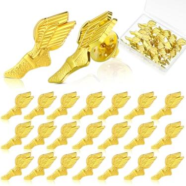 Imagem de Tondiamo 72 peças de pinos de chenille presente prêmio esportivo broche de lapela dourado para equipe de estudante uniforme escolar jaquetas mochila chapéu decorações (tênis de corrida)