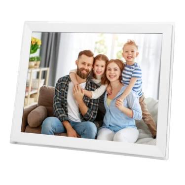 Imagem de Zyyini Estrutura de Imagem Digital de 15 Polegadas, Estrutura de Fotos Smart de Tela Sensível Ao Toque FHD, Armazenamento de 32 GB, Giro Automático, Montagem (Plugue nos EUA)