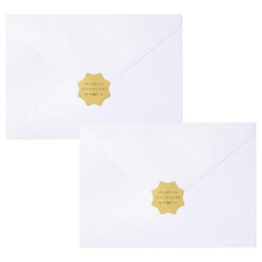 Imagem de 50 envelopes de casamento de pérolas, 13,7 x 19,6 cm, perfeitos para convites de casamento de 12,7 x 17,8 cm, cartões de formatura, aniversário, cartões de agradecimento, papel pérola luxuoso (branco