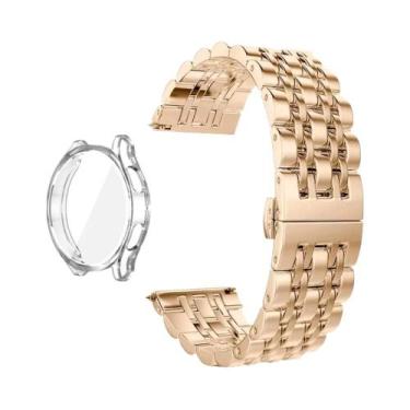Imagem de Pulseira De Aço Inoxidável Para Samsung Galaxy Watch 40 44mm Com Prote