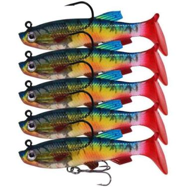 Imagem de kit 5 Iscas Artificiais movimento Realista soft shad bait - SWG, Verme