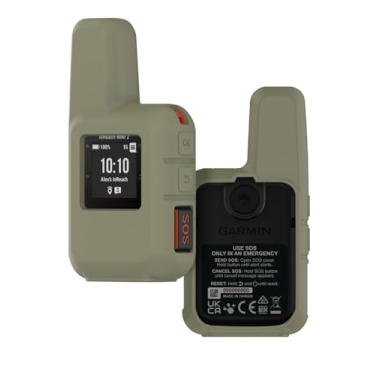 Imagem de Capa para Garmin inReach Mini e Mini 2, Navegador GPS portátil para uso externo, capa protetora de silicone macio, à prova de choque, poeira e antiarranhões, verde militar