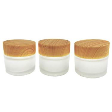 Imagem de 3 peças de vidro translúcido vazio recarregável para maquiagem e maquiagem da Ericotry – Garrafa de pote para armazenamento de protetor labial com forros e tampa de parafuso para óleos de esfregão, salva loções de cremes, translucent, 10G/10ML