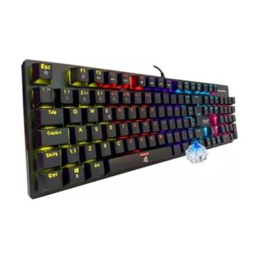 Imagem de Teclado Mecânico Gamer TE114 RGB Switch Blue Profissional LED Antighosting