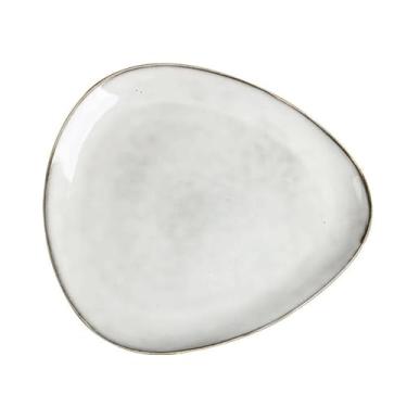 Imagem de Prato de serviço prato simples casa irregular prato de cerâmica prato de café da manhã prato de comida prato de sobremesa prato de bife para pratos de restaurante de hotel (tamanho: L)