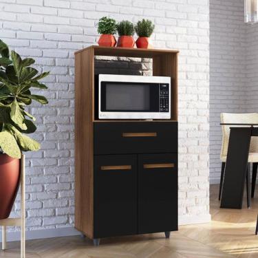 Imagem de Armário Multiuso Luni 2 Portas 1 Gaveta Cozinha MB1 - Amarena Móveis, 