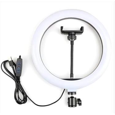 Imagem de Ring Light LED 10" – Aro de Luz Profissional com 240 LEDs, 3 Modos de Iluminação e Brilho Ajustável – Perfeito para Fotos, Vídeos, Streaming e Lives