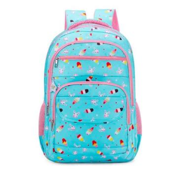 Imagem de Mochila Infantil Escolar Feminina Reforçada Bolsa Juvenil com Alças Co