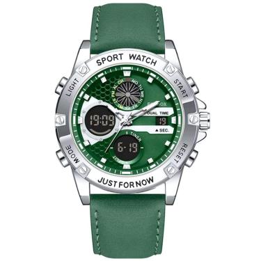 Imagem de Relógio Digital Esportivo Quartzo Display Duplo á Prova D´agua Verde