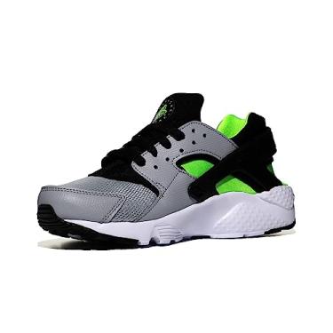 Imagem de Nike Huarache Run (GS) Trainers 654275 Sneakers Shoes (7 B(M) US, Wolf Grey Black Electric Green White 015)