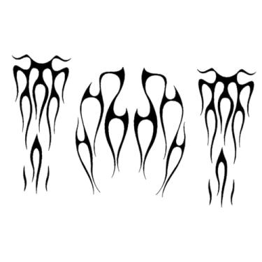 Imagem de Ysyqkn Adesivos Genéricos para Tanque de Combustível, Adesivos de Faixas Autoadesivas, Acessórios Externos Divertidos, Decoração, Preto