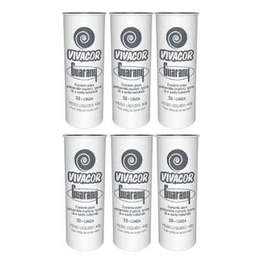 Imagem de Tinta p/Tecido Corante Roupas Vivacor Guarany 40g 6u Cinza