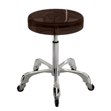 Imagem de LULUMAIC Banqueta de rodinhas Material sólido banco giratório acrílico desenho cadeira de elevação resistente para bar, laboratório, escritório, barbeiro, cozinha e loja