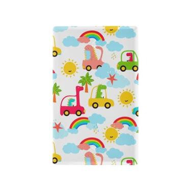 Imagem de SEHANY Capa de parede de tomada dupla de dinossauro engraçado, tamanho padrão e à prova de calor, placas decorativas para decoração de escritório doméstico (11,5 cm x 7 cm)