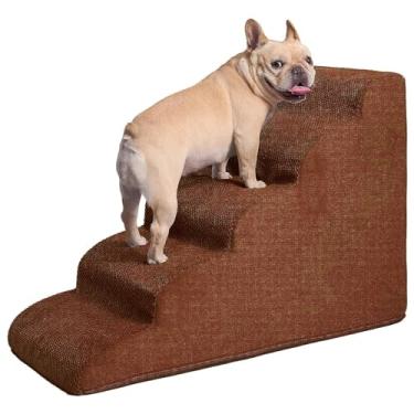 Imagem de Escadas para cães camas altas curvas de 5 etapas Balanço escada pequenos Gatos idosos animais internas