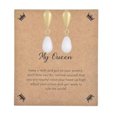 Imagem de Brincos requintados banhados a ouro 14K com pérolas pendentes delicadas e pedras de zircônia cúbica brilhantes, projetados para elegância de casamento e presentes atenciosos para mulheres, universal