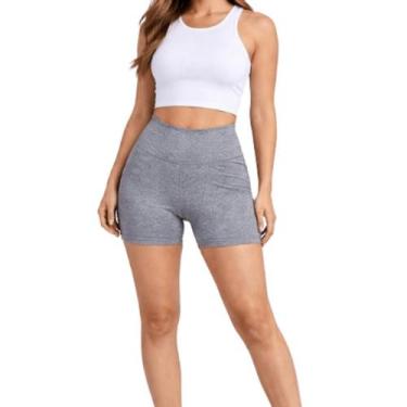 Imagem de Bermuda Feminina Fila 1336465 Flat Life II, Cinza mescla, Branco, M