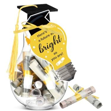 Imagem de Presente de formatura 2025 suporte de caixa de dinheiro para graduação pote de pedreiro preenchido com dinheiro classe de 2025 kit de tampa centro de mesa parabéns decoração festa de graduação