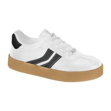 Imagem de Tenis Vizzano Casual - Feminino - Branco preto - 38, Branco preto, 38,