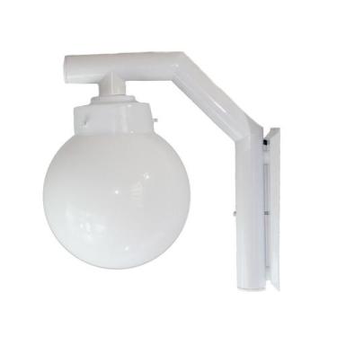 Imagem de Arandela Solarium 210 Globo de Vidro Leitoso - Ideal Iluminação, Marro