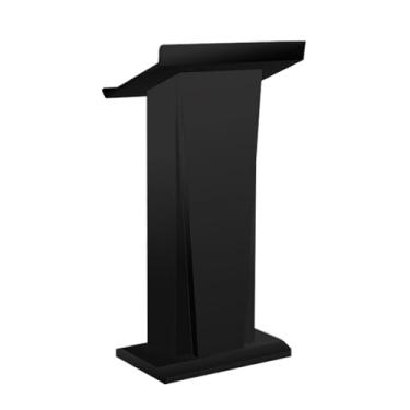 Imagem de Pódio de madeira, suporte de anfitriã com rodas, mesa de recepção pequena, mesa de recepção de pódio portátil, púlpito de palestras de madeira para igrejas (ouro)