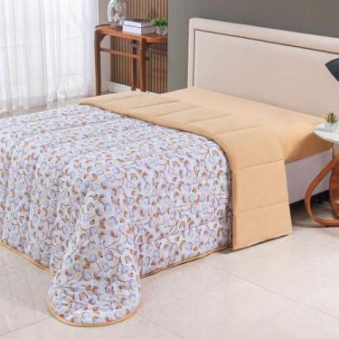 Imagem de Edredom Coberdrom Sonho Bom Solteiro em Malha - Amarelo - 100% Algodão