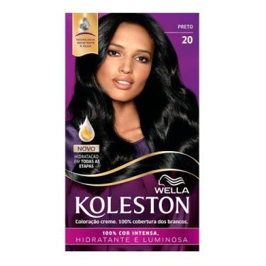 Imagem de Coloração Creme Wella  Koleston Tons Escuros, Preto