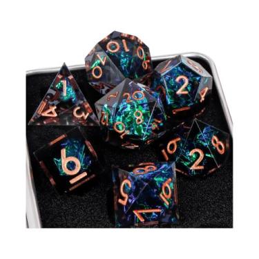 Imagem de Conjunto De Dados De Resina Dungeons And Dragons Com Bordas Afiadas Po